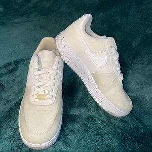 NIKE Air Force 1 Crater in Summit White (SUSTAINABLE)